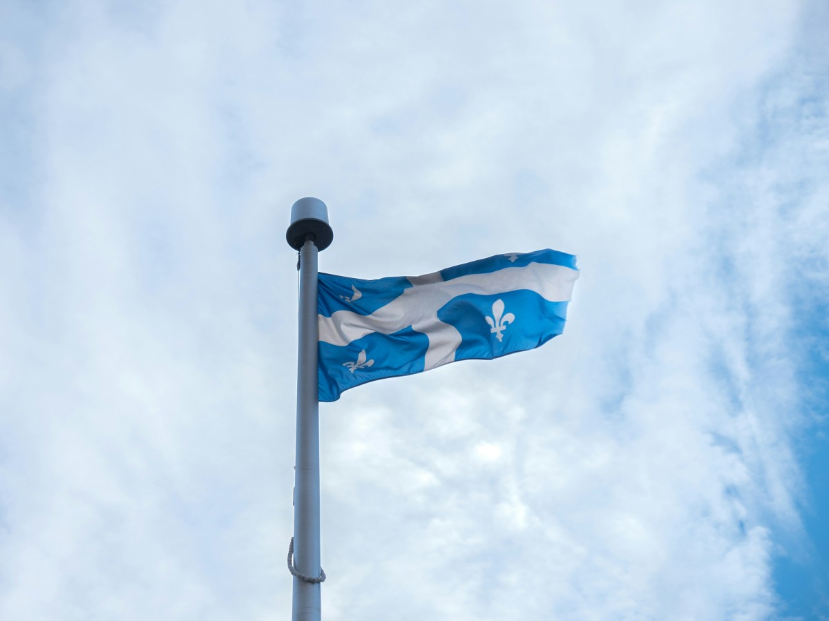 Flag of Québec — symbol of the French-speaking province in Canada